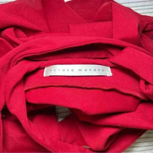 Susana Monaco Deep Red Bodycon Mini Sleeveless Dress - Picture 5 of 6